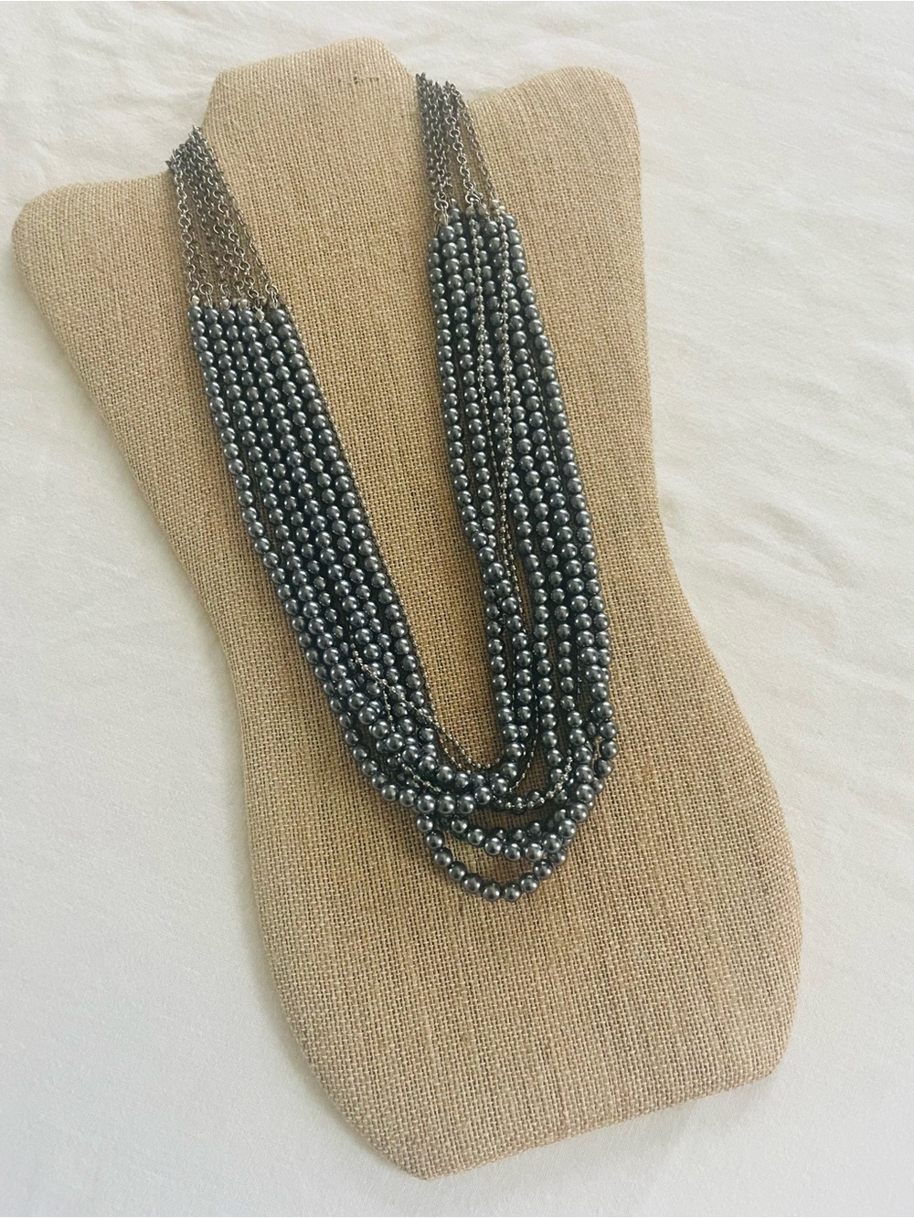Multi-Strand Hematite Bead Necklace - Women Jewelry